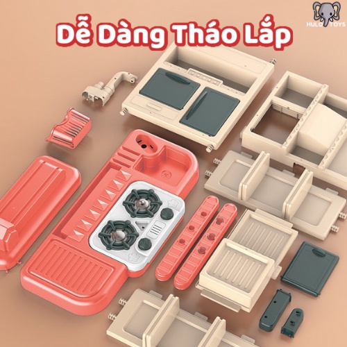 Đồ Chơi Nhà Bếp Hulo Toys CỠ LỚN 95cm Cho Bé - Mô Phỏng Nấu Ăn Chân Thật, Đồ Chơi Nấu Ăn Cho Bé Hơi Nước Thật