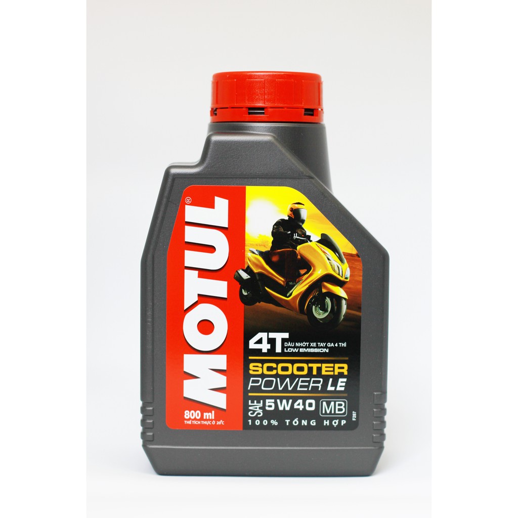 Nhớt xe tay ga MOTUL SCOOTER POWER LE 5W40 ( Tổng Hợp 100%) SN MB 800ML