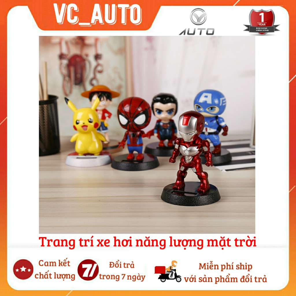 Siêu anh hùng Marvel trang trí taplo ô tô năng lượng mặt trời.