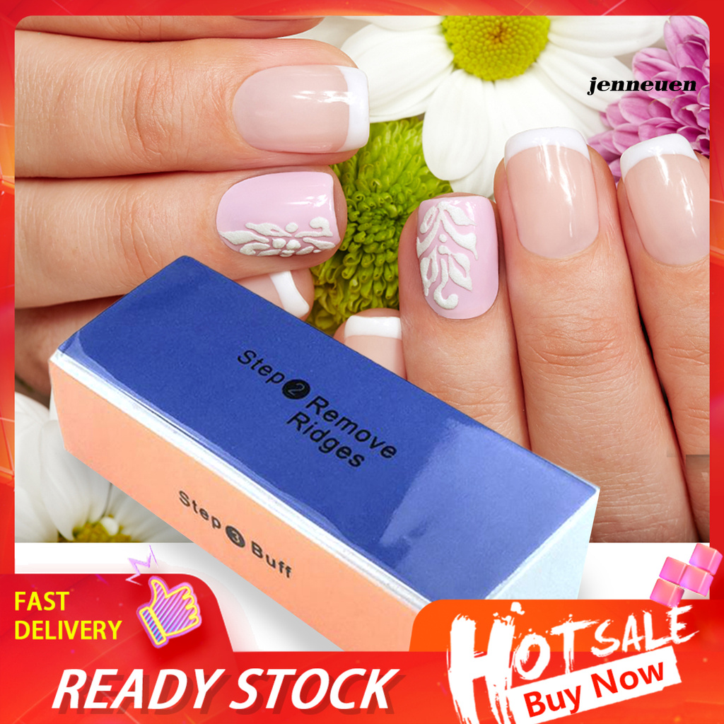 [Hàng mới về] Dụng cụ dũa móng tay hình chữ nhật thiết kế bốn mặt tiện dụng