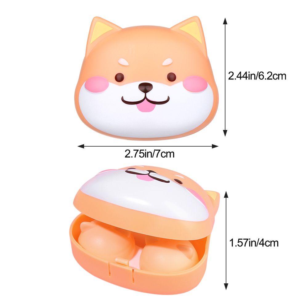 Hộp Đựng Kính Áp Tròng Hình Chú Chó Shiba Inu Dễ Thương