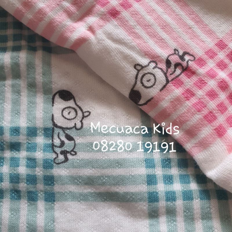 Bộ ngủ dài tay cotton thu đông xuất Hàn kẻ sọc caro kẻ ngang cho bé trai bé gái