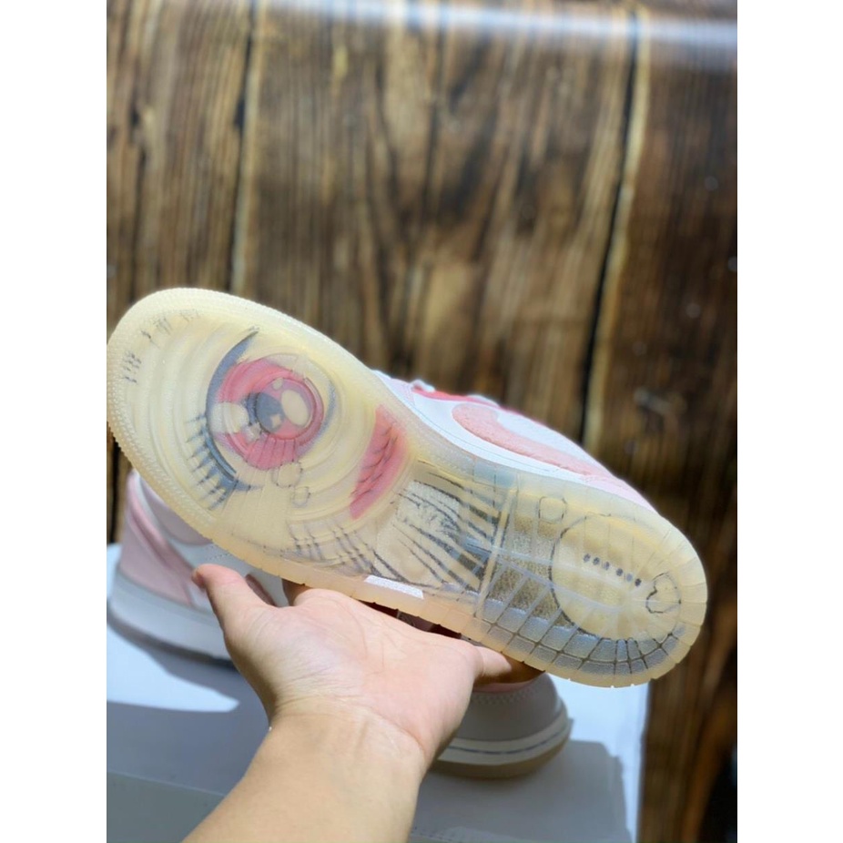 Giày Thể Thao Nữ Jordan 1 Low Mighty Swooshes Hồng Logo Lông Fullbox Nữ Tính, Giày Sneaker Nữ JD1 | BigBuy360 - bigbuy360.vn