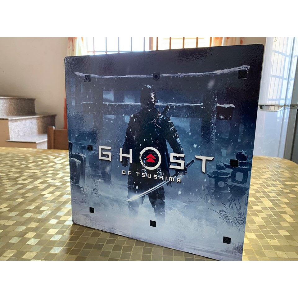 bộ dán máy theo chủ đề  ghost-of-tsushima skin PS4  FAT SLIM PRO