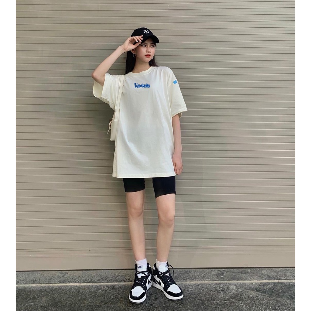 LEVENTS - Áo thun Velvet Popular Logo/ Cream Local Brand Son.saigon