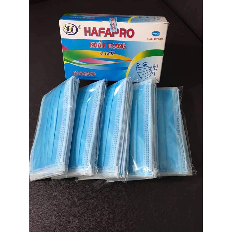 [HÀNG ĐÃ KIỂM ĐỊNH] Khẩu trang y tế 4 lớp HAFAPRO Hộp 50 cái -An toàn đạt tiêu chuẩn | BigBuy360 - bigbuy360.vn
