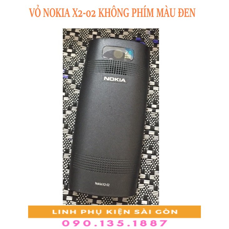 VỎ NOKIA X2-02 KHÔNG PHÍM MÀU ĐEN