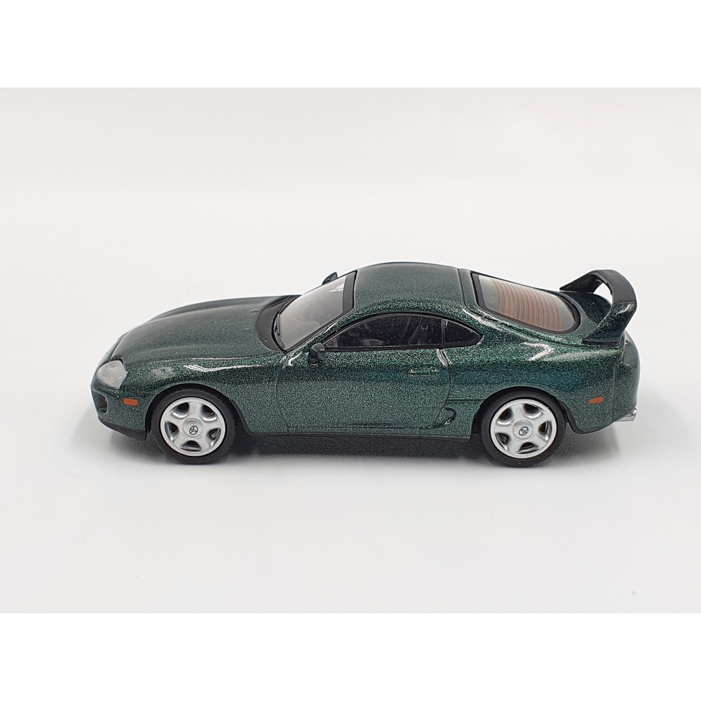 Xe Mô Hình Toyota Supra (JZA80) Dark Green Peart Metallic LHD 1:64 Mini GT (Dark Green)