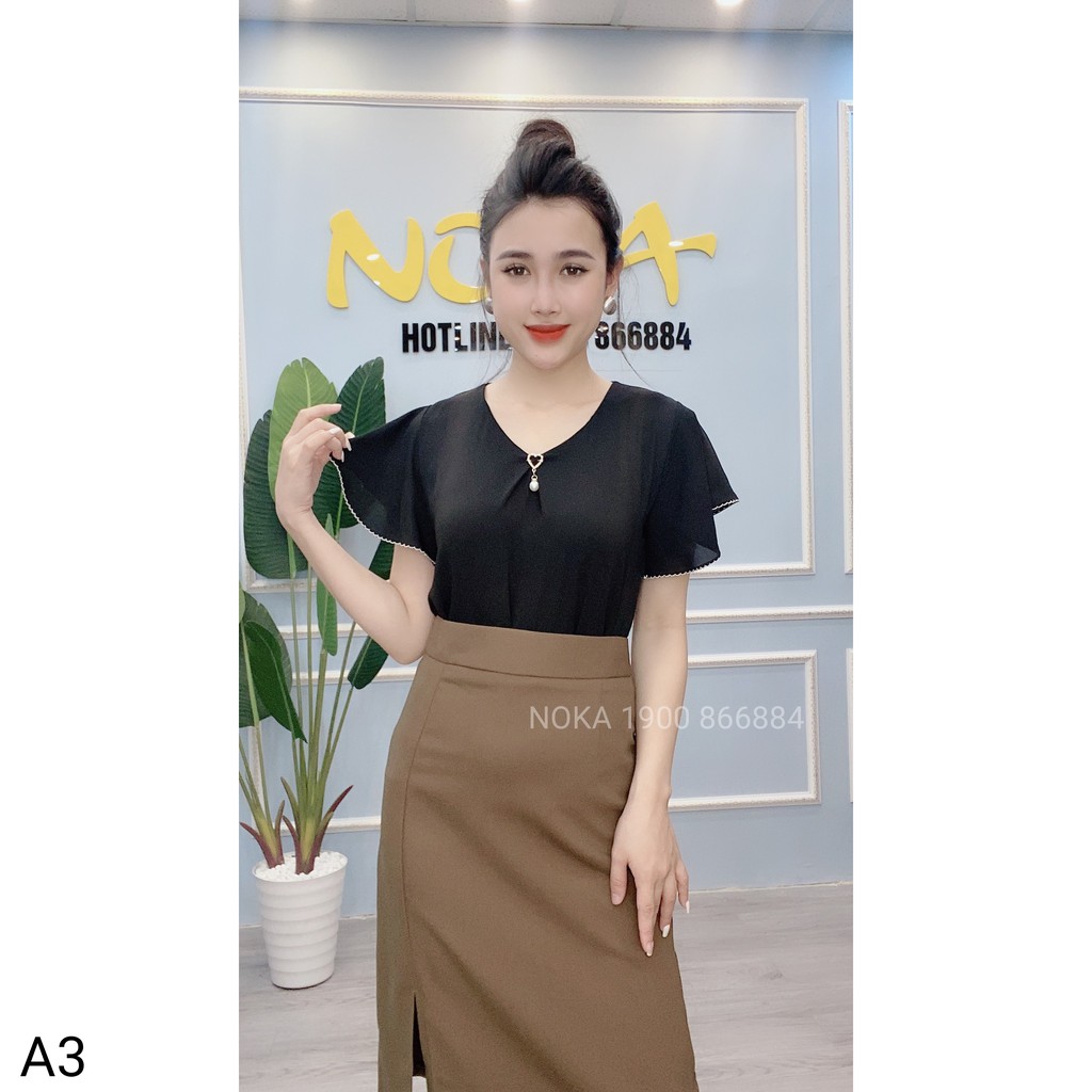 Áo Sơ Mi Nữ Cánh Tiên vải lụa cao cấp mát lịm thấm mồ hôi A3 NOKA | BigBuy360 - bigbuy360.vn