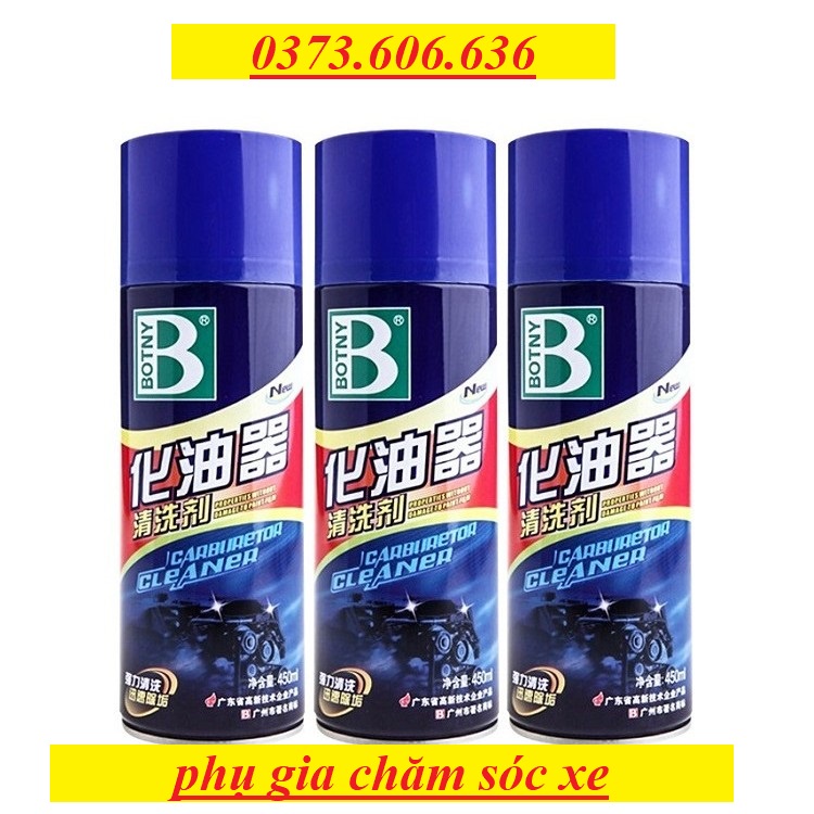 Xịt Chế Hòa Khí  - BOTNY, Súc Rửa Kim Phun, Máy Bám Cặn Bẩn, Vệ Sinh Buồng Đốt, Tẩy Rửa Xe Máy - Ô Tô