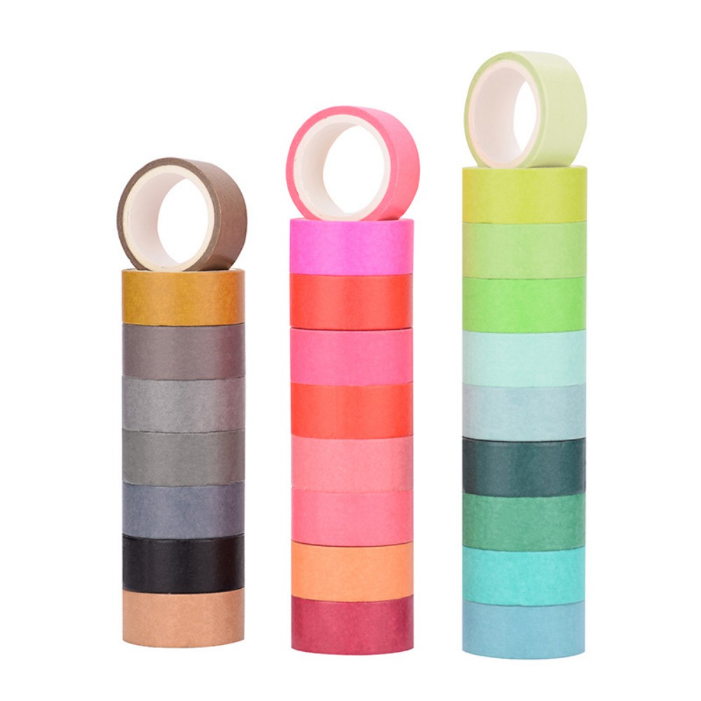 Cuộn Băng Keo Trang Trí Washi Tape Rainbow - Màu Ngẫu Nhiên