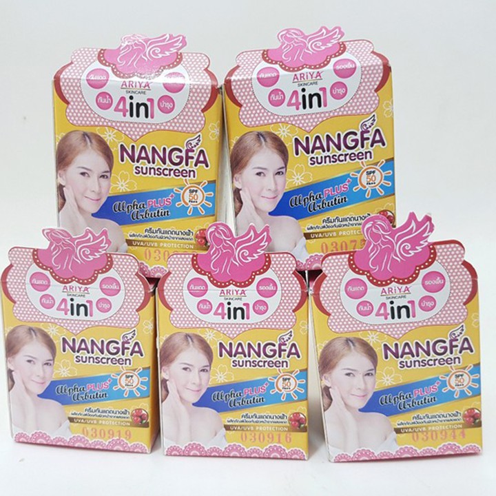 Kem Dưỡng Trắng Da Chống Nắng Che Khuyết Điểm Nangfa Sunscreen Ariya 4in1 SPF 50 Thái Lan