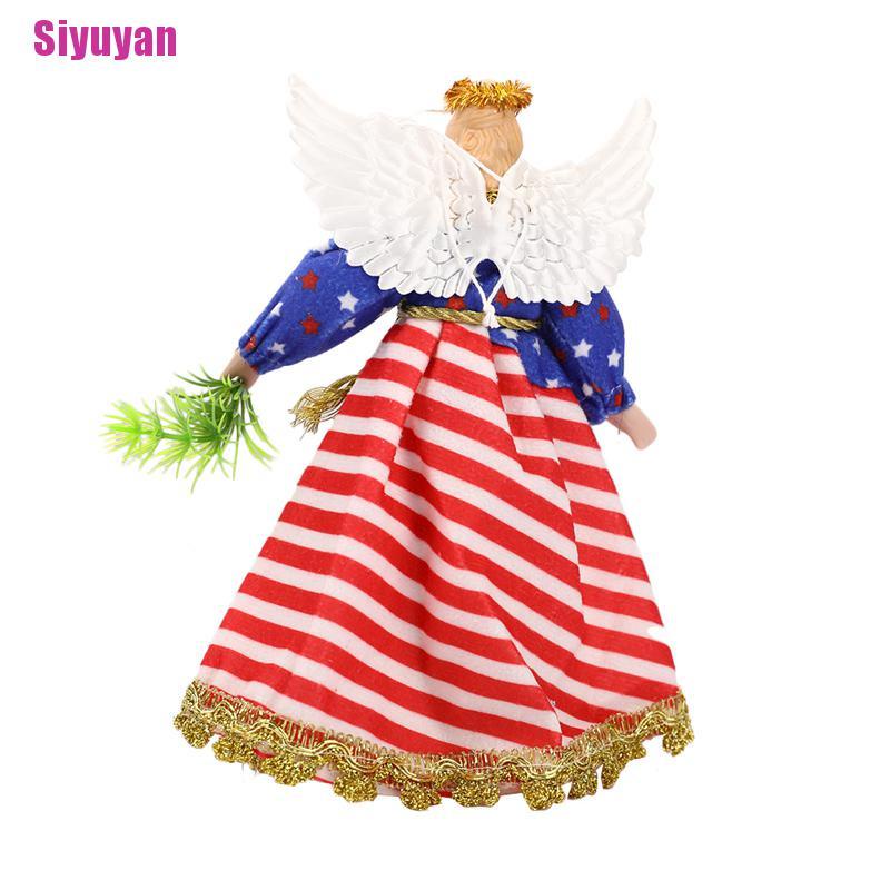 [Siyuyan] Independence Day Angel Doll Statue Fair Angels Resin Sculpture Statue Of Liberty