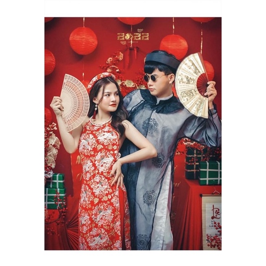 áo yếm hạc đỏ chụp tết | BigBuy360 - bigbuy360.vn