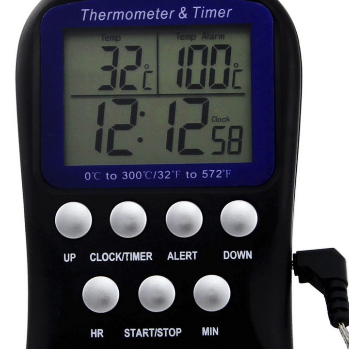 Máy báo nhiệt độ thực phẩm Thermometer&amp;Time - Home and Garden