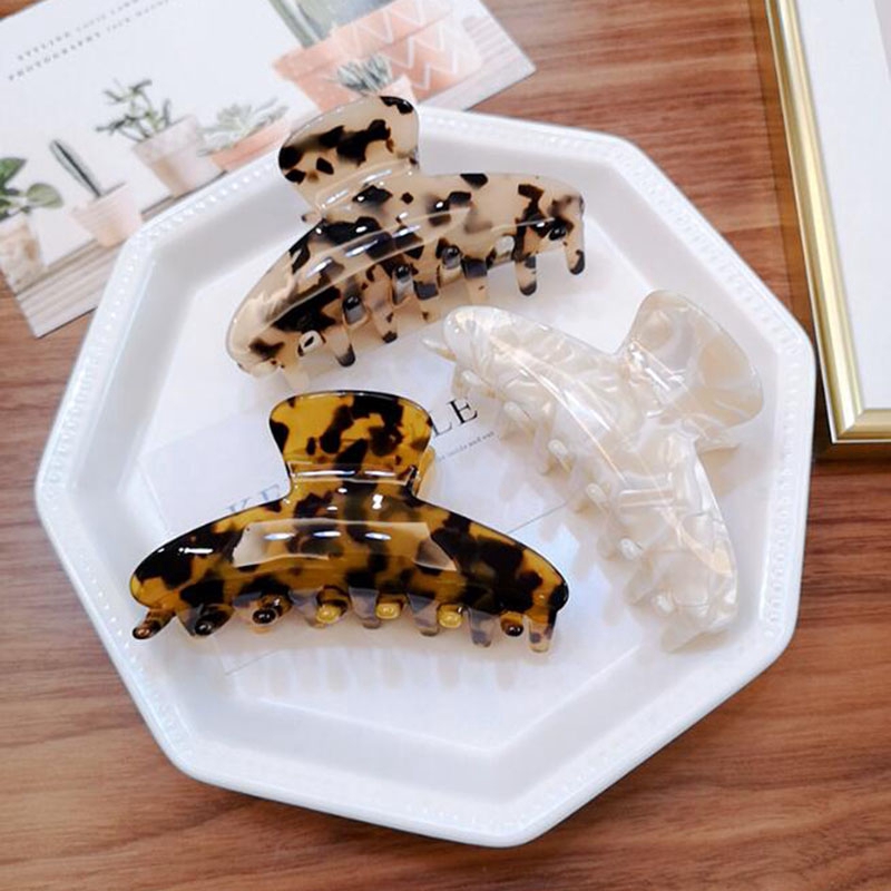 Kẹp bấu tóc họa tiết da báo thời trang （Hairclips）