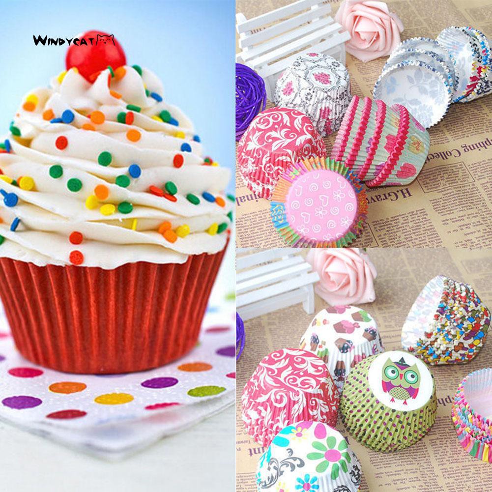 Set 100 CốC GiấY ĐựNg BáNh Cupcake TiệN DụNg