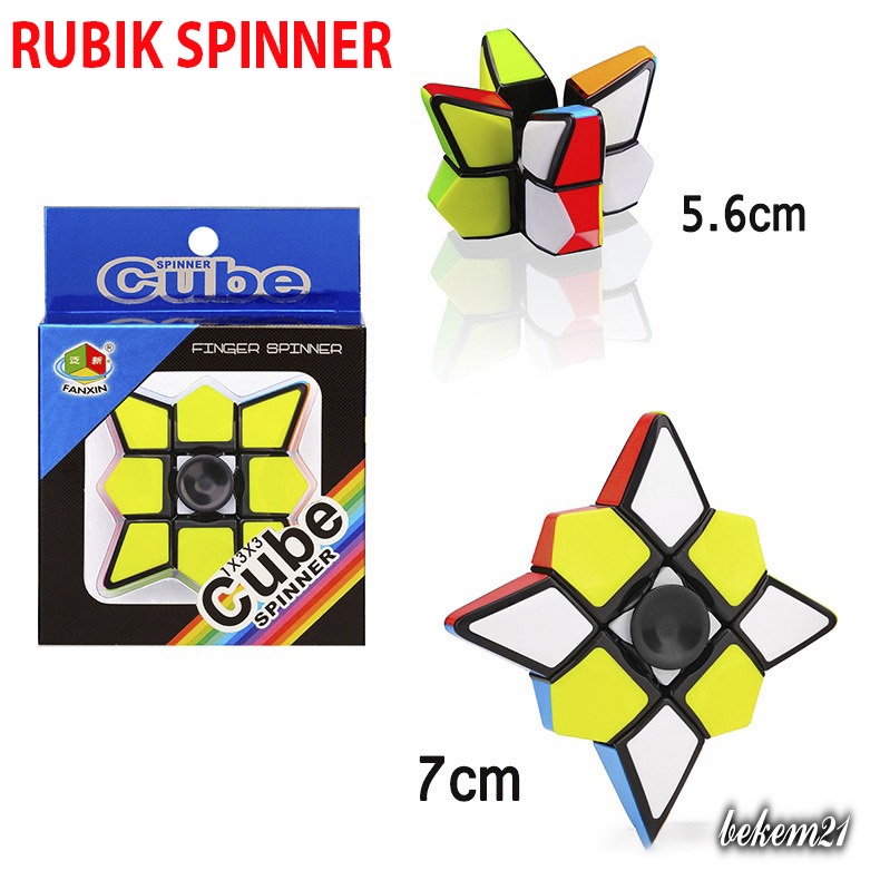 Rubik Spinner Con Quay Biến Thể Windmill Fidget Spinner 1x3x3 Rubic Mẫu Hộp Mới NEW 2021