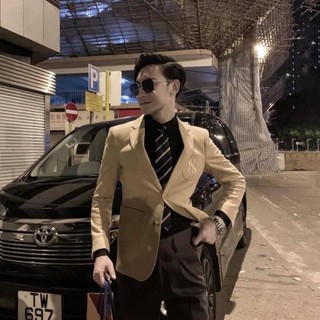 12.12 Xả - Áo demi ,vest da lộn nam 2 màu ,blazer thu đông 2020 từ n4mstore Y88 ' 2021 . ) `