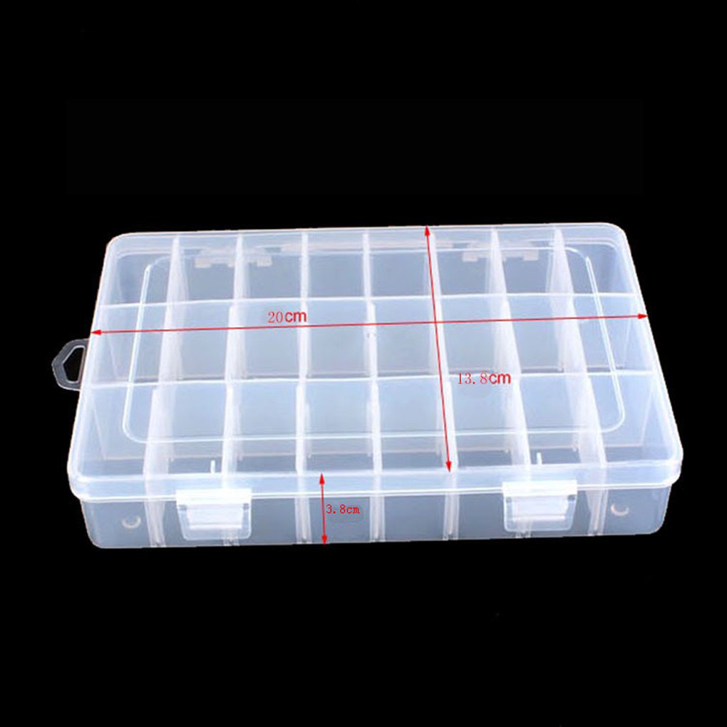 Hộp đựng nữ trang 24 ngăn điều chỉnh được bằng nhựa