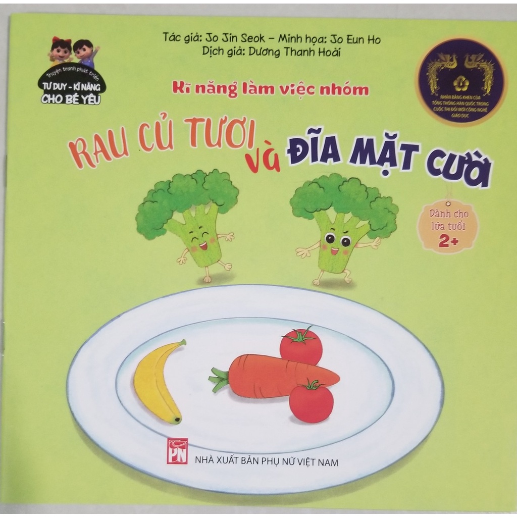 Sách- Kĩ Năng Làm Việc Nhóm- Rau Củ Tươi Và Đĩa Mặt Cười