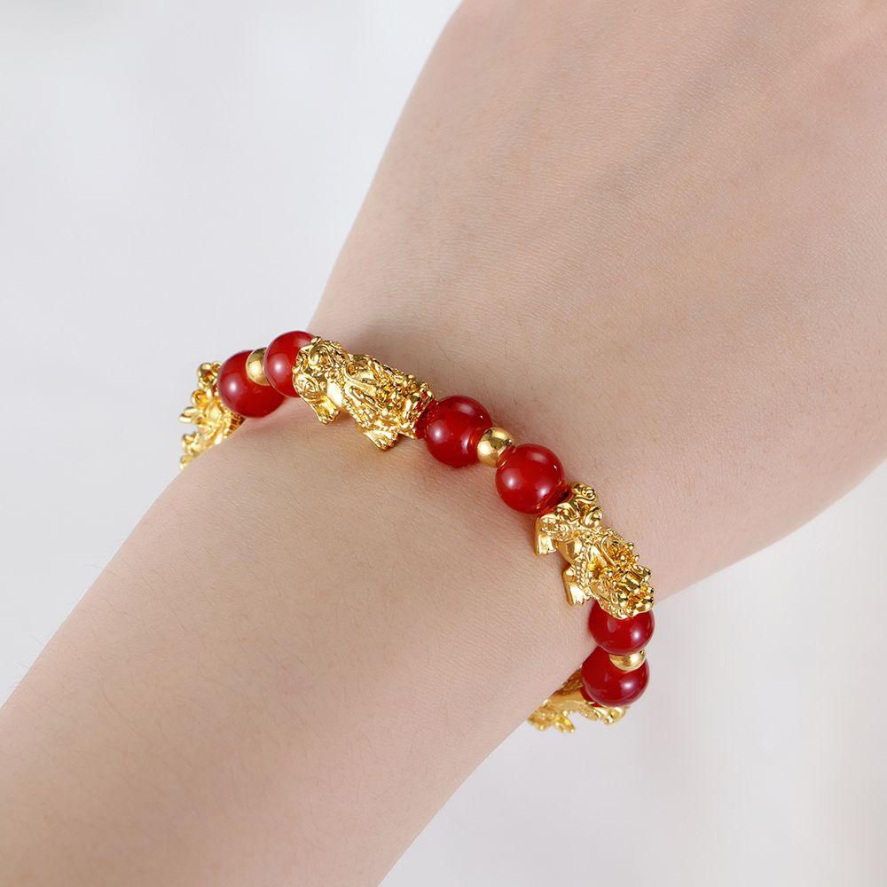 Vòng Tay Hạt Pixiu Màu Đen Co Giãn Handmade