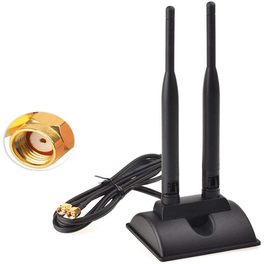 Bộ định tuyến không dây đầu nối wifi ăng-ten USB băng tần kép cho PCI-E thẻ mạng cơ sở từ tính nhiều màu bền RP-SMA | BigBuy360 - bigbuy360.vn