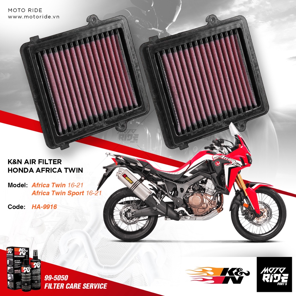 K&amp;N HA-9916 LỌC GIÓ ĐỘ CHO HONDA CRF1000 AFRICA TWIN