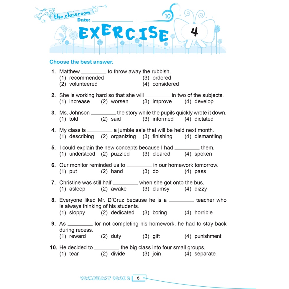Sách - Bài Tập Từ Vựng Tiếng Anh Cơ Bản Dành Cho Học Sinh (Basic Vocabulary) - Tập 3