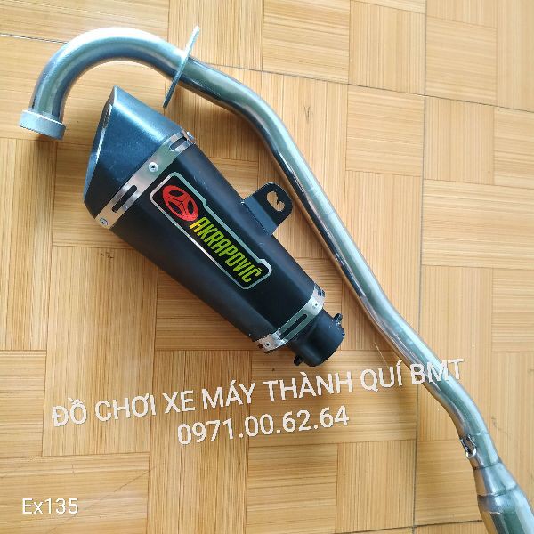 Pô độ Akrapovic Exciter 135 kèm cổ inox - Pô độ Exciter 135 full cổ pô