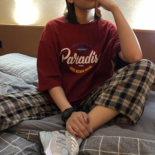 Áo thun tay lỡ  PARADISE  phông Unisex nam nữ tee oversize form rộng pull Ulzzang Streetwear Hàn Quốc vải mềm