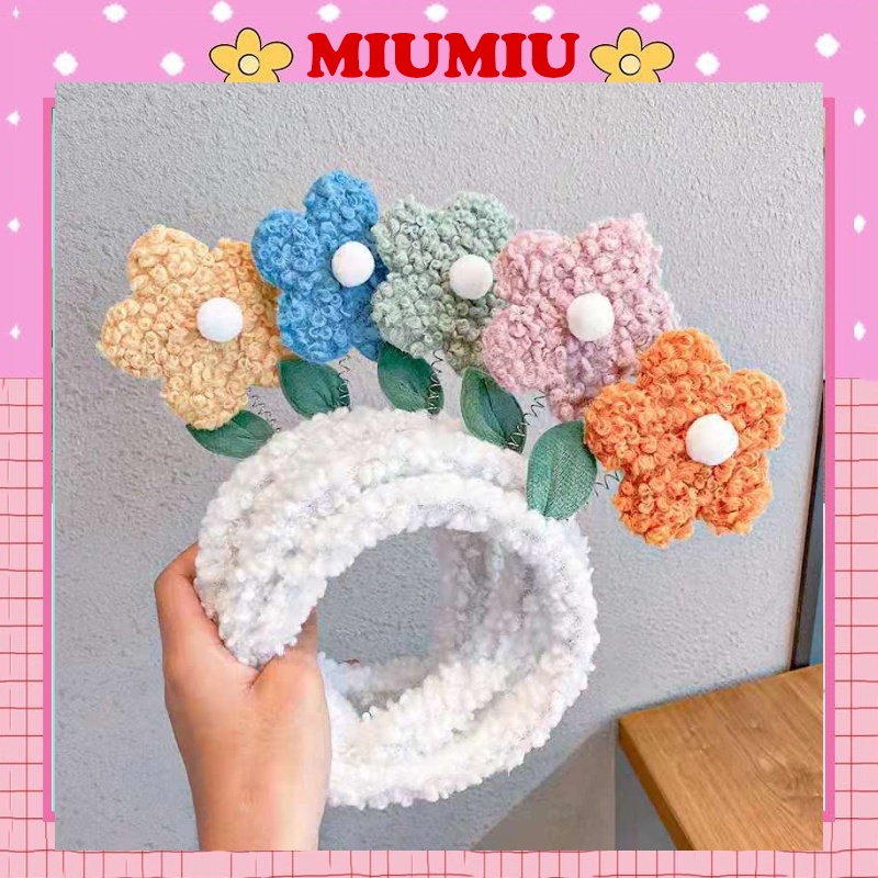 Băng đô rửa mặt nữ, cài tóc hình hoa dễ thương phong cách hàn quốc