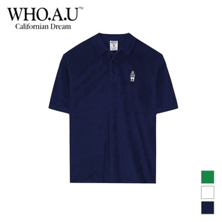 Áo vải bông polo WHOAU vải cotton thêu hình