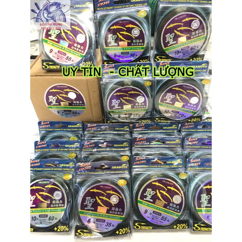 🐳 CƯỚC CÂU CÁ   CƯỚC CÂU 4 CON CÁ OKAMOTO DÀI 250M SIÊU BỀN CHỐNG XƯỚC - DCYT 🐳
