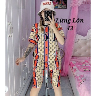 Set lửng thun lạnh 3D chất 4 chiều quần có túi