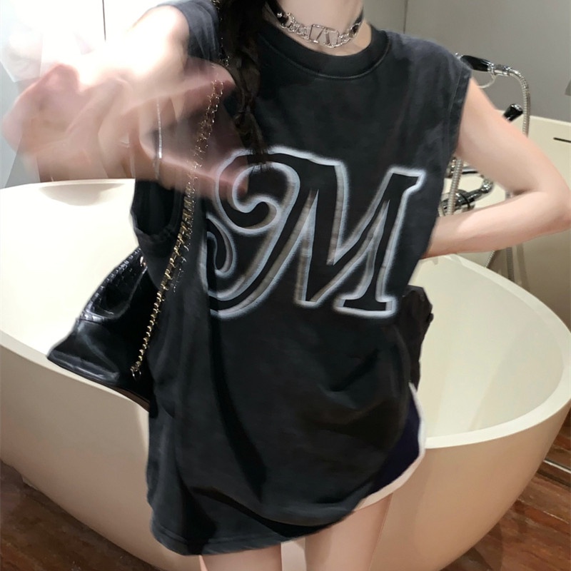 Áo Thun Sát Nách Dáng Rộng Kiểu Hip-Hop Cá Tính