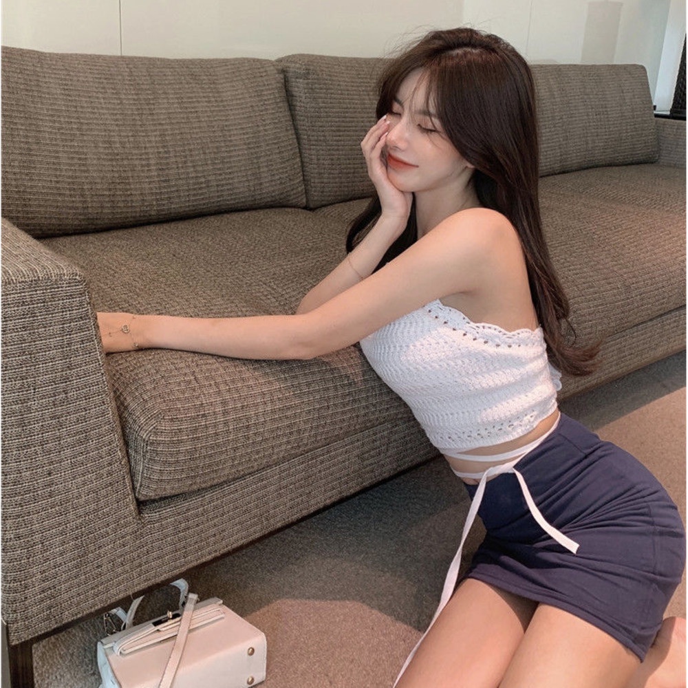 Áo dệt kim Pure Cube thiết kế quyến rũ thời trang mùa xuân dành cho nữ