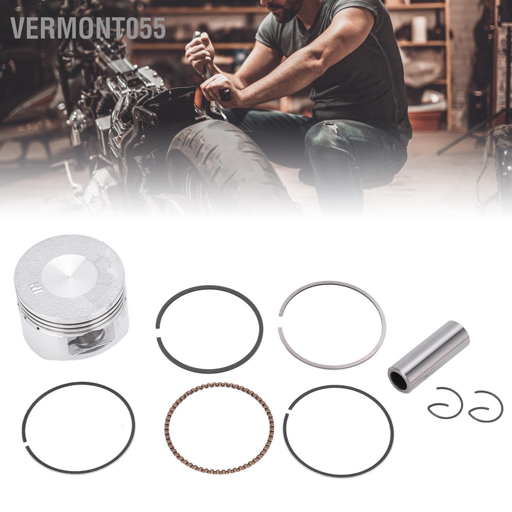 Vermont055 Bộ lắp ráp piston Động cơ hợp kim thép Vòng cho GY6‑125 ​​Go Karts Scooters ATV UTV Motorcycles