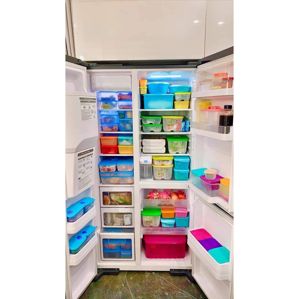 Bộ hộp đựng rau củ quả trữ mát có nút hô hấp Tupperware Ventsmart 7 hộp - Hàng chính hãng - Bảo hành trọn đời