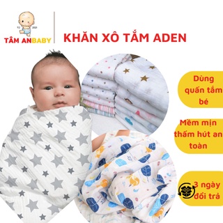 Khăn Xô Tắm Aden Sợi Tre 100% Chất Siêu Mềm, Cỡ Đại 120x120. Khăn Xô Đa Chức Năng