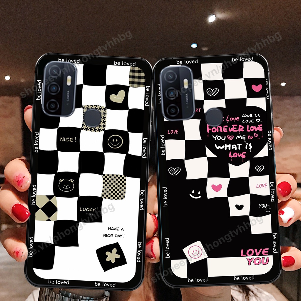 Ốp lưng Oppo A53  ốp họa tiết trái tim caro, chuột mikey thể thao cực đẹp cute cực bền bỉ