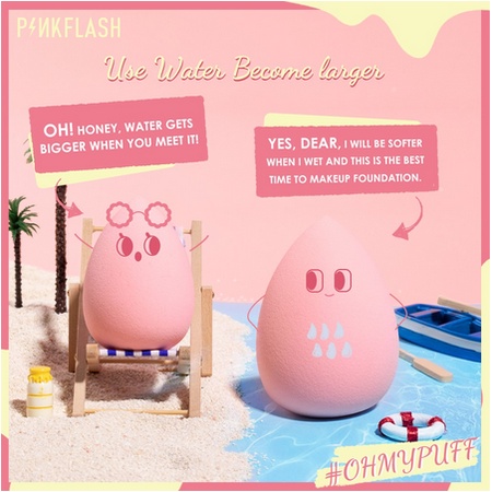 BEAUTY BLENDER  Mút Trang Điểm Mềm Mại Pinkflash Ohmypuff