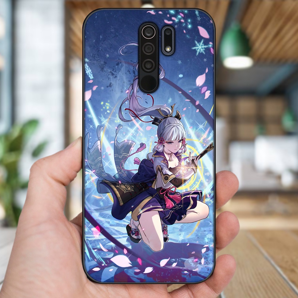 Ốp lưng Xiaomi Redmi 9 viền đen in hình Ayaka Genshin Impact