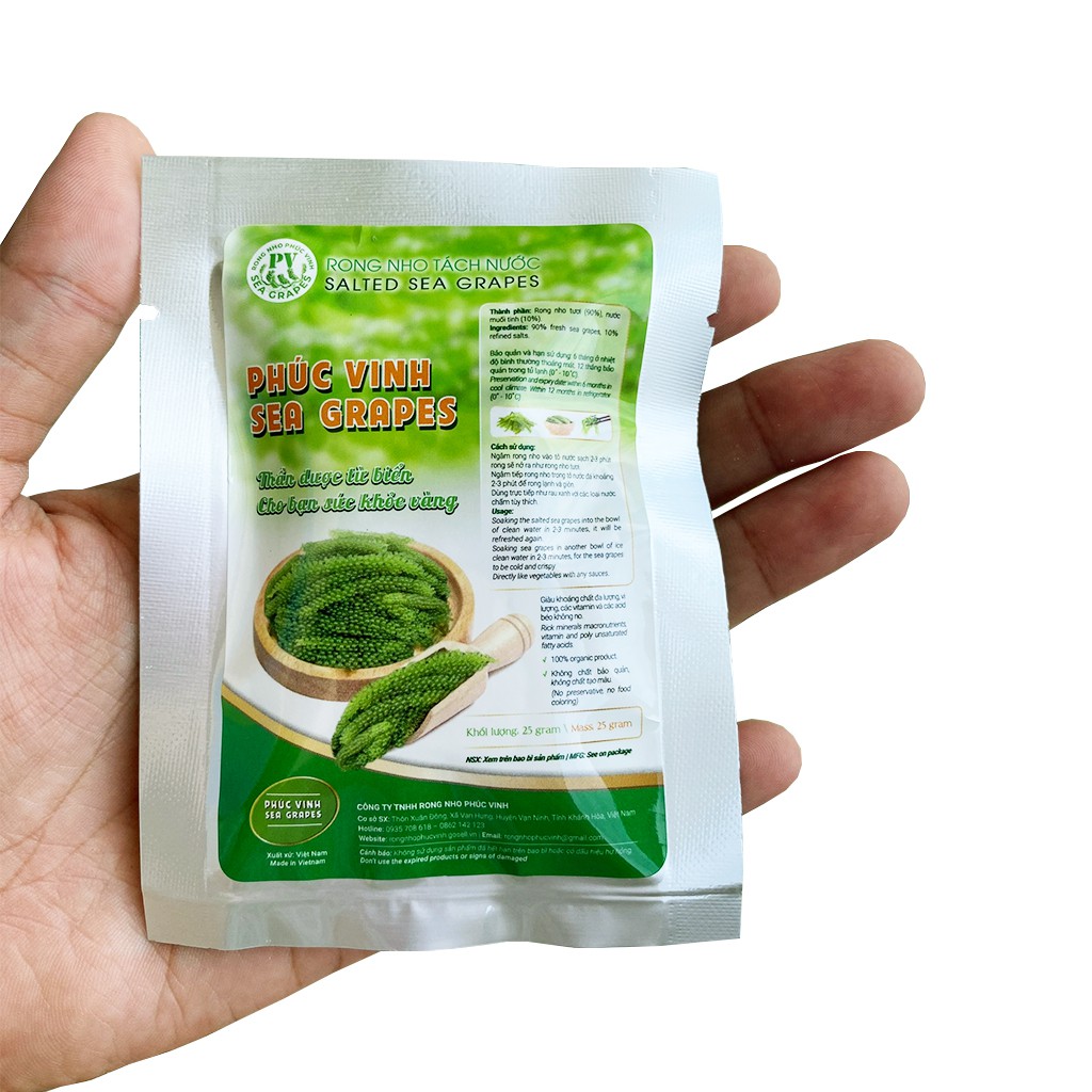Rong Nho Tách Nước Phúc Vinh gói 25gr Ăn Liền Thơm Ngon Giòn Giòn - Hàng Loại 1 | BigBuy360 - bigbuy360.vn