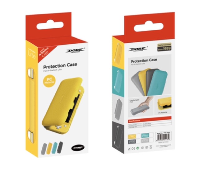 Case trong suốt và kính cường lực bảo vệ máy Nintendo Switch Lite.