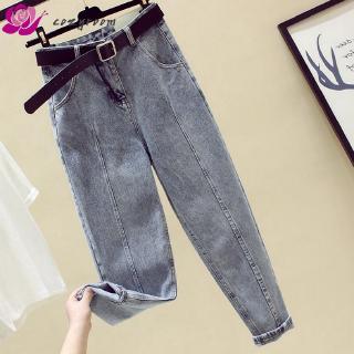 Quần jeans nữ lưng cao ống đứng thời trang Hàn