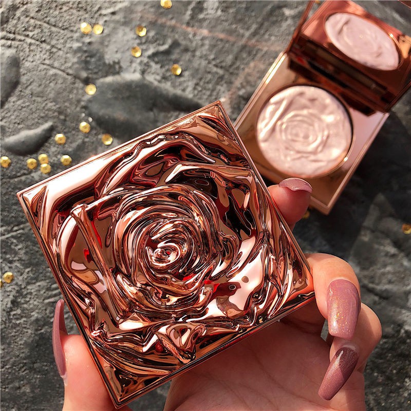 [Hàng mới về] Phấn Bắt Sáng Hình Hoa Hồng Dùng Để Trang Điểm Chất Lượng Cao | BigBuy360 - bigbuy360.vn