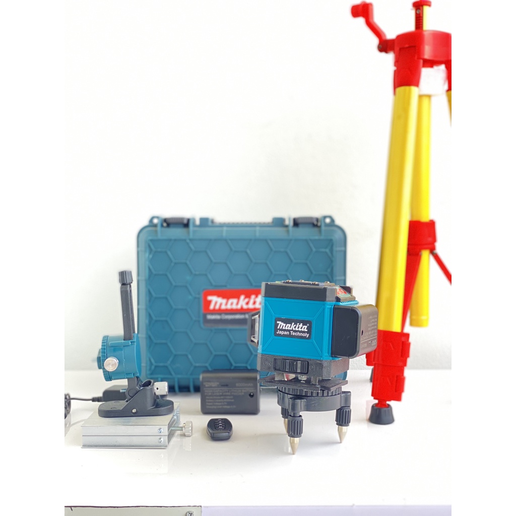 Máy bắn cốt cân mực tia laser 12 tia Makita , Máy cân bằng laser đánh thăng bằng mặt phẳng, áp tường