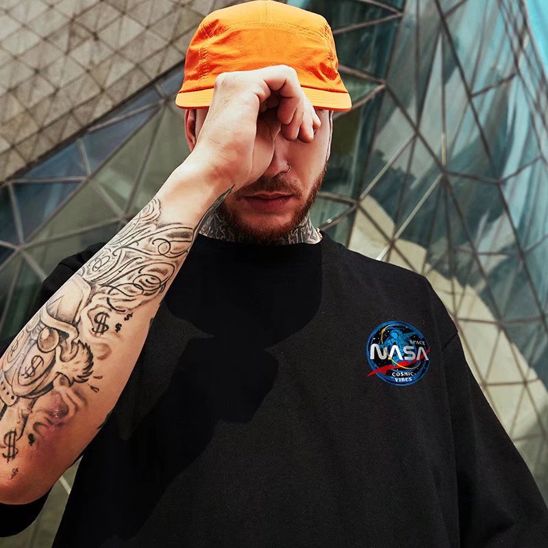 Áo Thun Dáng Rộng In Chữ Phong Cách Hip Hop Đường Phố Thời Trang Mùa Hè Cho Nam Và Nữ [M-8XL]