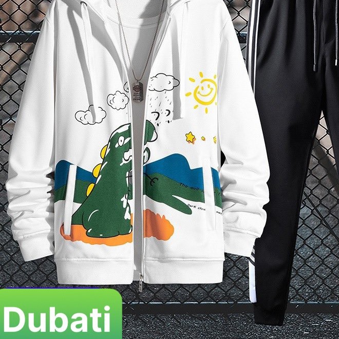 ÁO KHOÁC NỈ, ÁO HOODIE CHẤT VẢI DÀY KHỦNG LONG DÂY KÉO SÀNH ĐIỆU UNISEX- DUBATI FASHION